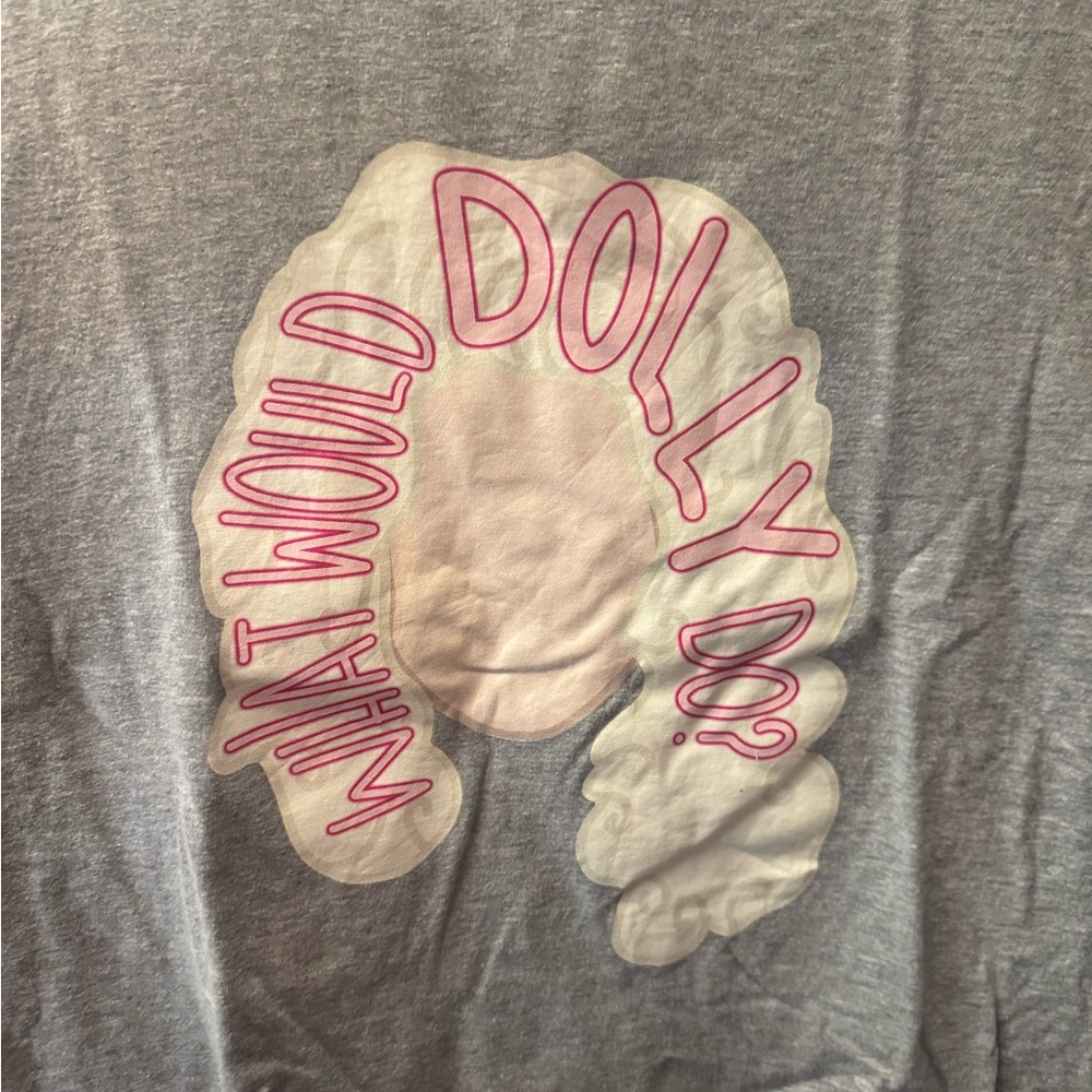 Gildan Gray T-Shirt with Pink Graphic
